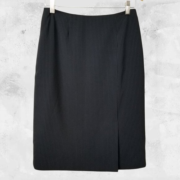 JONES NEW YORK Black/White Pin Striped Suit Skirt - Picture 1 of 8